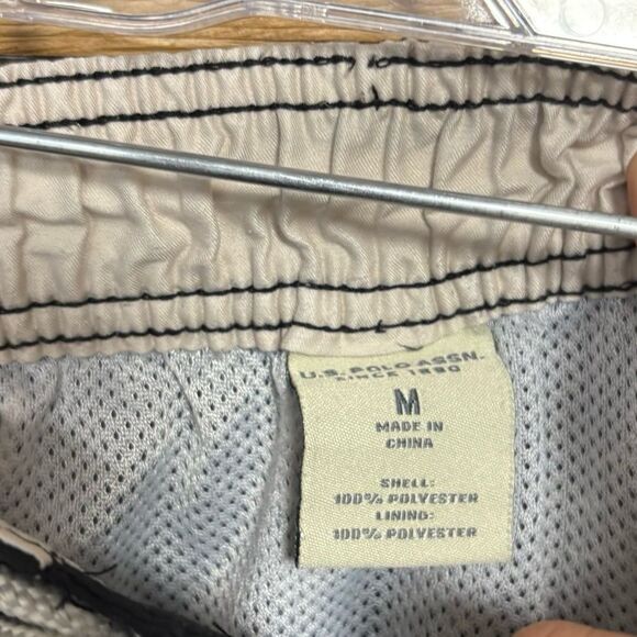 U.S. Polo Assn Black And White Sailboat Swim Trunks Size Medium - Picture 6 of 7